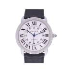 Montre d'occasion CARTIER Ronde Solo homme automatique bracelet cuir d'origine - vue 1