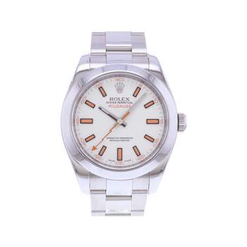 Montre d'occasion ROLEX Milgauss homme mouvement automatique certifié (cosc) bracelet acier