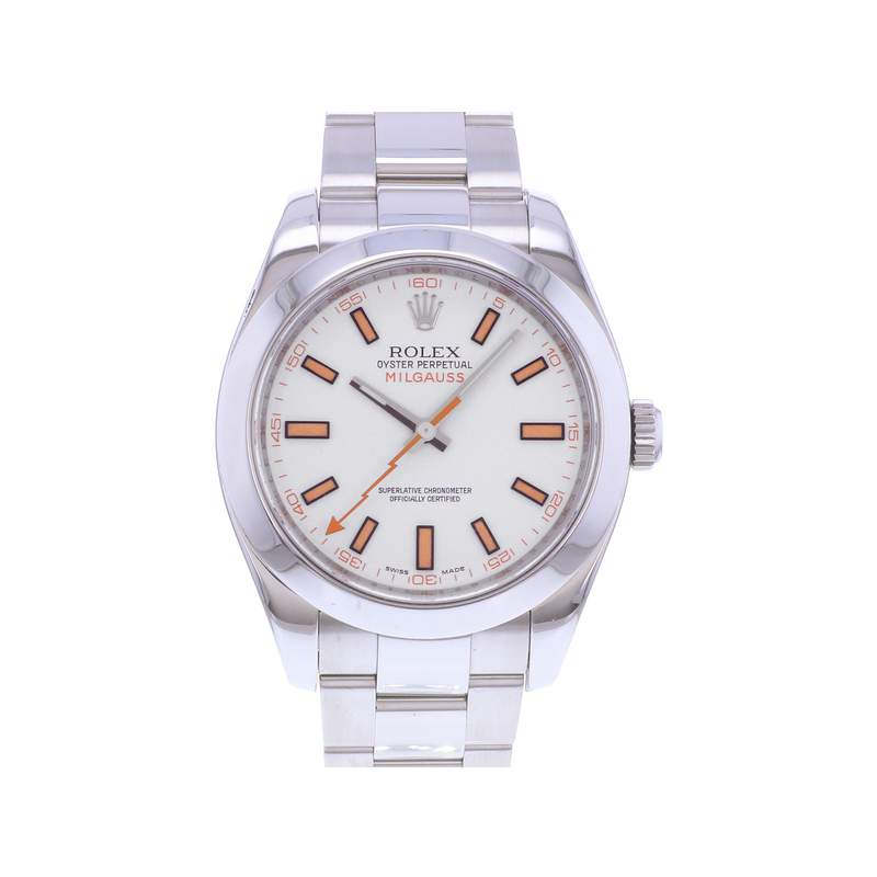 Montre d'occasion ROLEX Milgauss homme mouvement automatique certifié (cosc) bracelet acier - vue 1