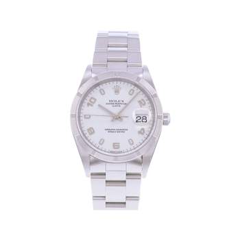 Montre d'occasion ROLEX Date femme mouvement automatique certifié (cosc) bracelet acier