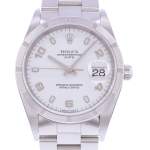 Montre d'occasion ROLEX Date femme mouvement automatique certifié (cosc) bracelet acier - vue D1