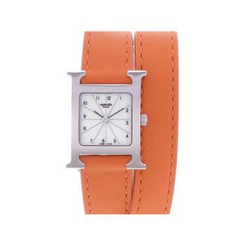 Montre d'occasion HERMES Heure H femme quartz bracelet cuir