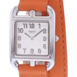 Montre d'occasion HERMES Cape Cod femme quartz bracelet cuir - vue D1