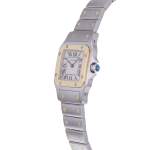 Montre d'occasion CARTIER Santos Galbée femme quartz bracelet or jaune 750/000 et acier - vue D2