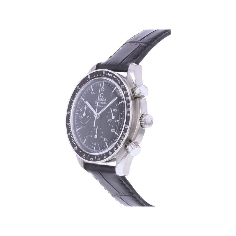 Montre d'occasion OMEGA Speedmaster Reduced homme automatique bracelet cuir - vue D2