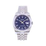 Montre d'occasion ROLEX DateJust 36 homme mouvement automatique certifié (cosc) bracelet acier - vue 1