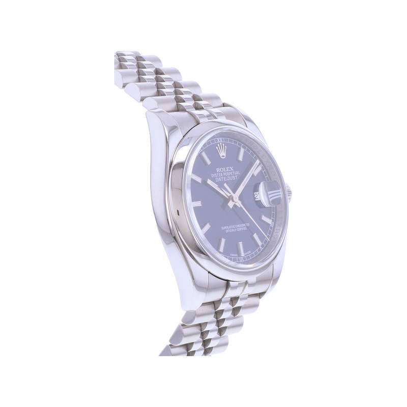 Montre d'occasion ROLEX DateJust 36 homme mouvement automatique certifié (cosc) bracelet acier - vue 2