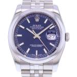Montre d'occasion ROLEX DateJust 36 homme mouvement automatique certifié (cosc) bracelet acier - vue D1