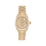 Montre d'occasion ROLEX DateJust Lady Vintage femme mouvement automatique certifié (cosc) bracelet or jaune 750/000 - vue 1