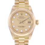 Montre d'occasion ROLEX DateJust Lady Vintage femme mouvement automatique certifié (cosc) bracelet or jaune 750/000 - vue D1