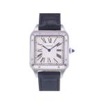 Montre d'occasion CARTIER Santos Dumont homme quartz bracelet cuir d'origine - vue 1