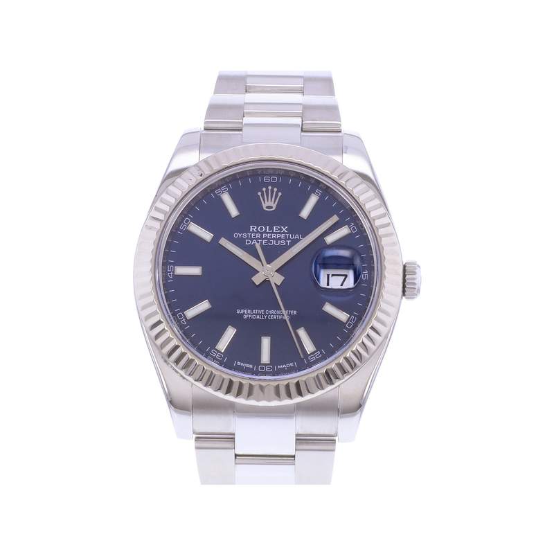 Montre d'occasion ROLEX DateJust 41 homme mouvement automatique certifié (cosc) bracelet acier - vue 1
