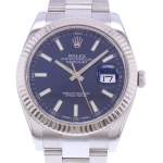 Montre d'occasion ROLEX DateJust 41 homme mouvement automatique certifié (cosc) bracelet acier - vue D1