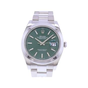 Montre d'occasion ROLEX DateJust 41 Mint homme mouvement automatique certifié (cosc) bracelet acier