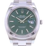 Montre d'occasion ROLEX DateJust 41 Mint homme mouvement automatique certifié (cosc) bracelet acier - vue D1