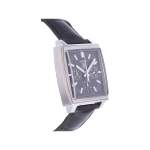 Montre d'occasion TAG HEUER Monaco Chronographe homme automatique bracelet cuir cresus - vue 2