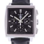 Montre d'occasion TAG HEUER Monaco Chronographe homme automatique bracelet cuir cresus - vue D1