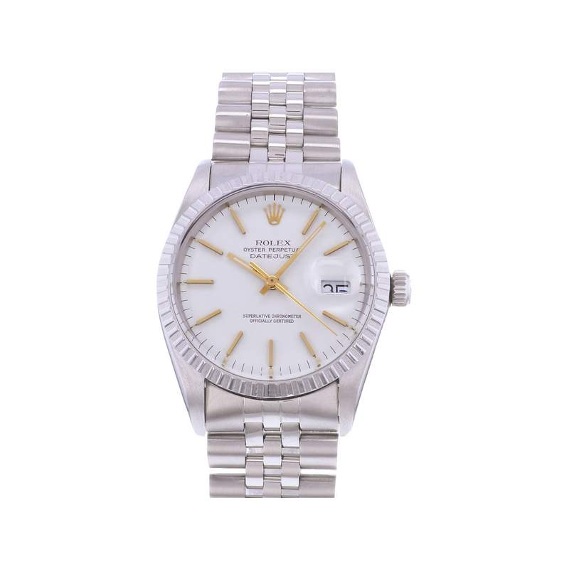Montre d'occasion ROLEX DateJust homme mouvement automatique certifié (cosc) bracelet acier - vue 1