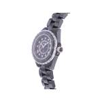 Montre d'occasion CHANEL J12 33 mm Index diamants femme quartz bracelet céramique - vue D2