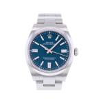 Montre d'occasion ROLEX Oyster Perpetual 'Med blue' homme mouvement automatique certifié (cosc) bracelet acier - vue 1