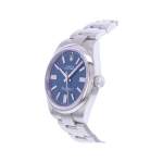 Montre d'occasion ROLEX Oyster Perpetual 'Med blue' homme mouvement automatique certifié (cosc) bracelet acier - vue D2