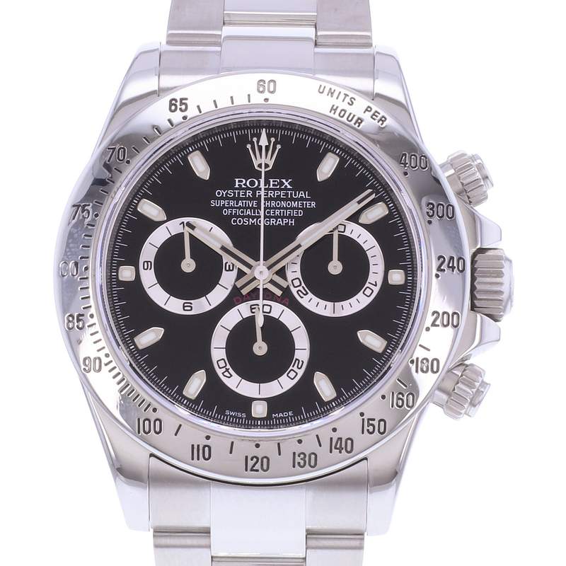 Montre d'occasion ROLEX Cosmograph Daytona homme mouvement automatique certifié (cosc) bracelet acier - vue D1