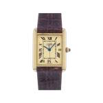 Montre d'occasion CARTIER Tank Must Vermeil XL homme quartz bracelet cuir cresus - vue 1