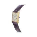 Montre d'occasion CARTIER Tank Must Vermeil XL homme quartz bracelet cuir cresus - vue D2