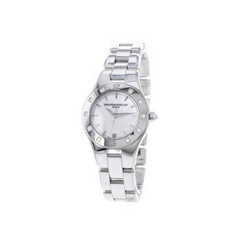 Montre d'occasion BAUME ET MERCIER Linea Diamants femme quartz bracelet acier