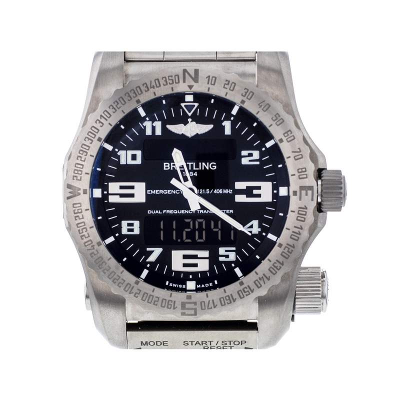 Montre d'occasion BREITLING Emergency II homme quartz bracelet titane - vue 1