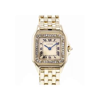 Montre d'occasion CARTIER Panthère femme quartz bracelet or jaune 750/000