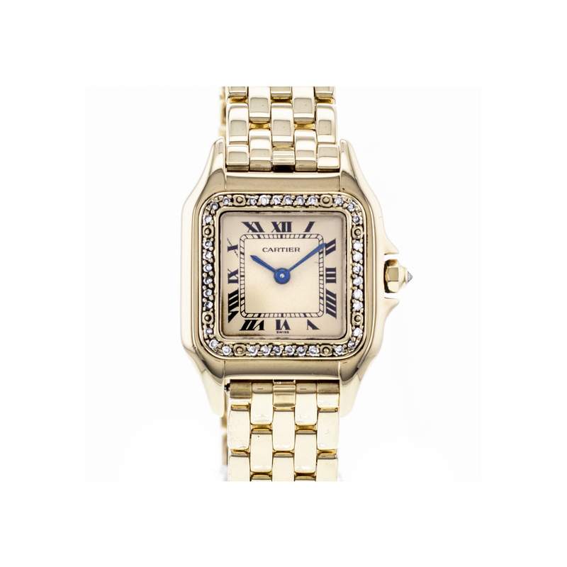 Montre d'occasion CARTIER Panthère femme quartz bracelet or jaune 750/000 - vue 1