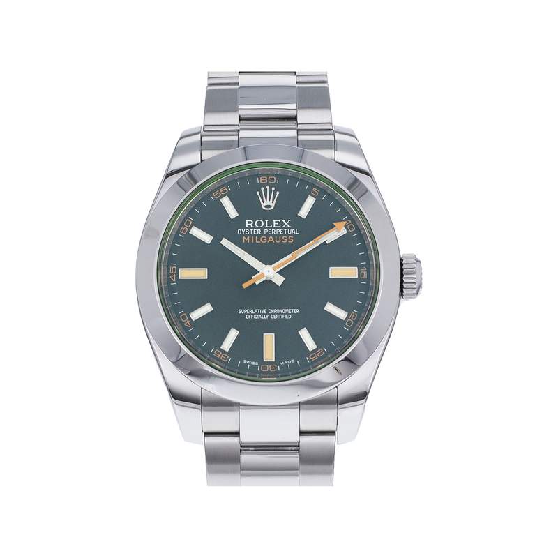 Montre d'occasion ROLEX Milgauss GV homme mouvement automatique certifié (cosc) bracelet acier - vue 1