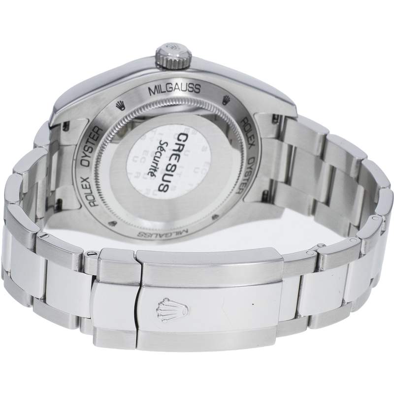 Montre d'occasion ROLEX Milgauss GV homme mouvement automatique certifié (cosc) bracelet acier - vue 3