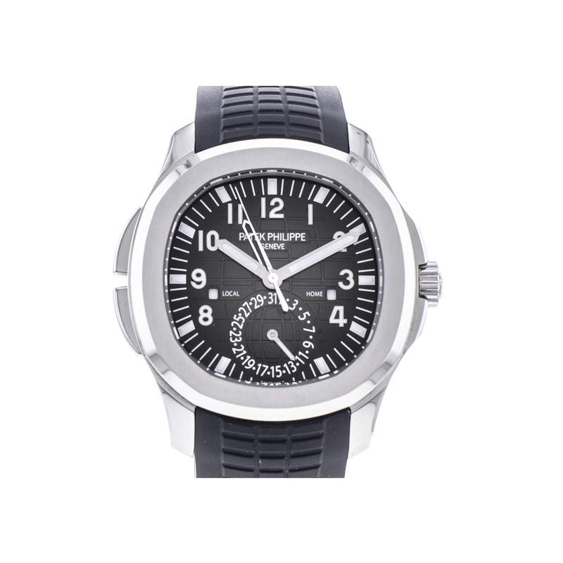 Montre d'occasion PATEK PHILIPPE Aquanaut Travel Time homme mouvement automatique certifié (cosc) bracelet caoutchouc - vue 1