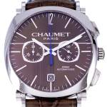 Montre d'occasion CHAUMET Dandy Chronographe homme automatique bracelet cuir d'origine - vue D1