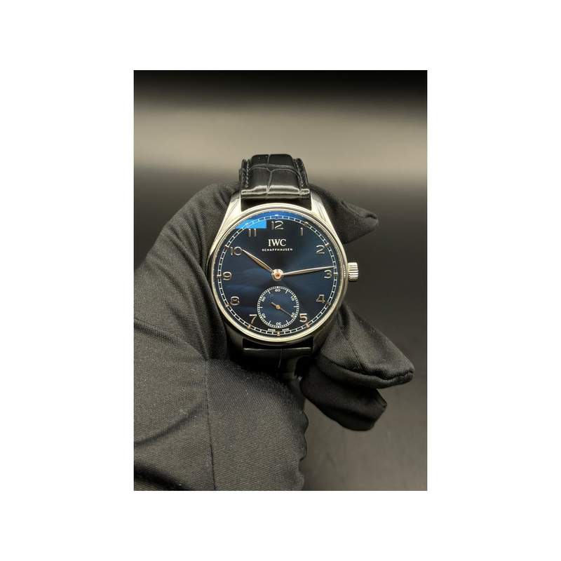 Montre d'occasion IWC Portugaise homme automatique bracelet cuir d'origine - vue 1