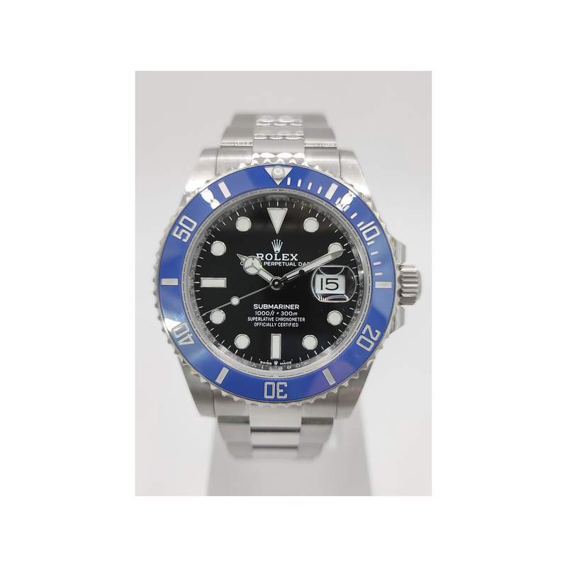 Montre d'occasion ROLEX Submariner Date homme mouvement automatique certifié (cosc) bracelet or blanc 750/000 - vue 1