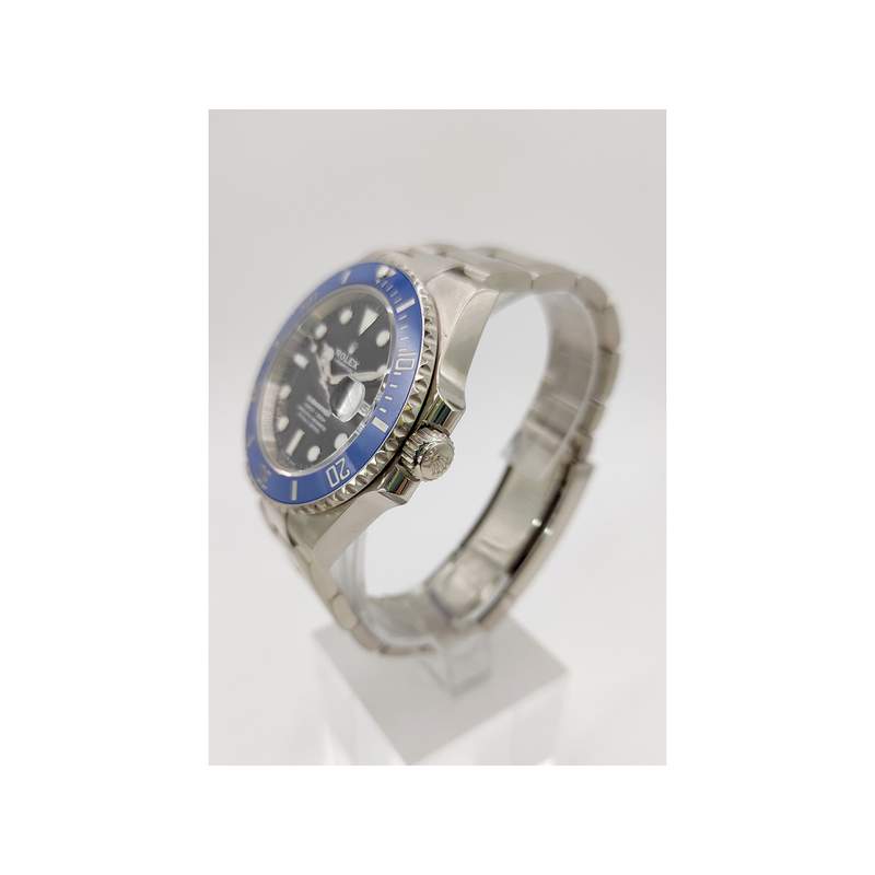 Montre d'occasion ROLEX Submariner Date homme mouvement automatique certifié (cosc) bracelet or blanc 750/000 - vue D2
