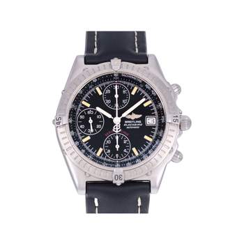 Montre d'occasion BREITLING Chronomat Blackbird homme automatique bracelet cuir cresus