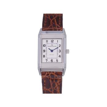 Montre d'occasion JAEGER LECOULTRE Reverso Lady femme quartz bracelet cuir cresus