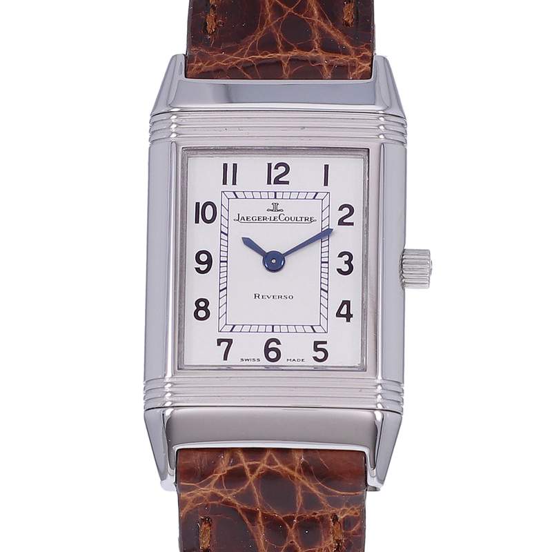 Montre d'occasion JAEGER LECOULTRE Reverso Lady femme quartz bracelet cuir cresus - vue D1