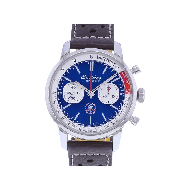 Montre d'occasion BREITLING Top Time Limited Edition Shelby Cobra homme mouvement automatique certifié (cosc) bracelet cuir d'origine - vue 1