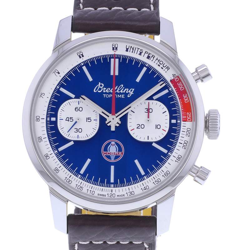 Montre d'occasion BREITLING Top Time Limited Edition Shelby Cobra homme mouvement automatique certifié (cosc) bracelet cuir d'origine - vue D1