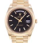 Montre d'occasion ROLEX Day-Date Or jaune homme mouvement automatique certifié (cosc) bracelet or jaune 750/000 - vue D1