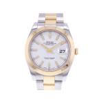 Montre d'occasion ROLEX DateJust 41 homme mouvement automatique certifié (cosc) bracelet or jaune 750/000 et acier - vue 1