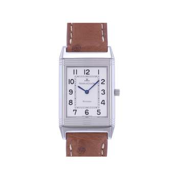 Montre d'occasion JAEGER LECOULTRE Reverso Classique mixte quartz bracelet cuir cresus