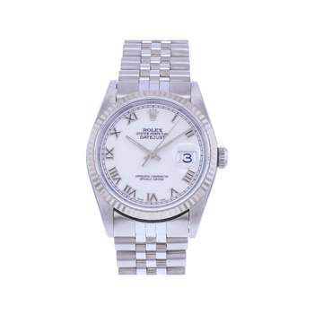 Montre d'occasion ROLEX DateJust 36 homme mouvement automatique certifié (cosc) bracelet acier