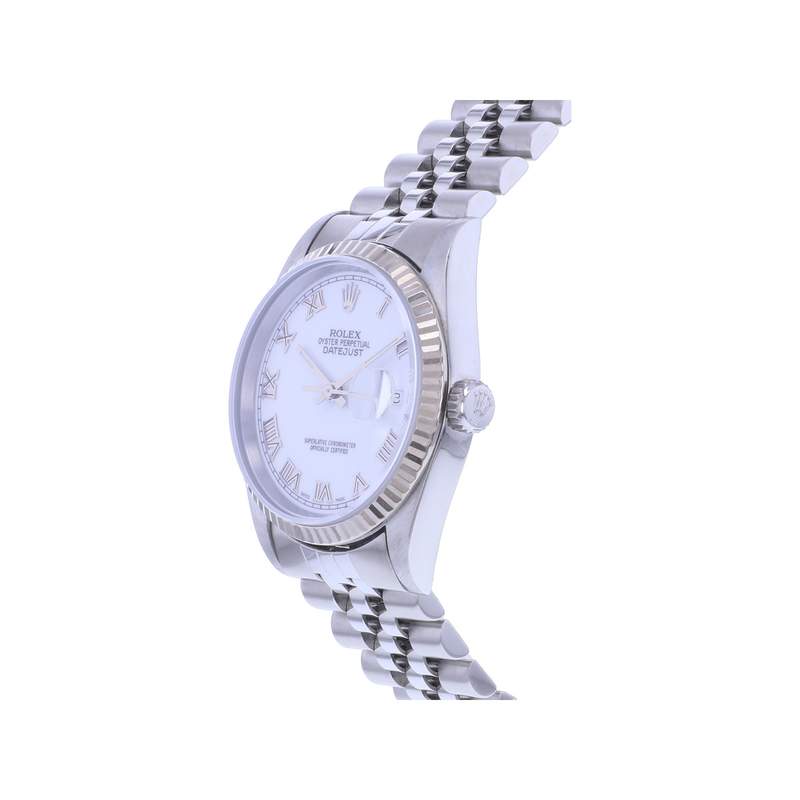 Montre d'occasion ROLEX DateJust 36 homme mouvement automatique certifié (cosc) bracelet acier - vue D2