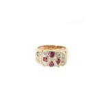 Bague d'occasion PHILIPPE TOURNAIRE Boule femme or jaune 750/1000 platine 950/1000 - vue 1